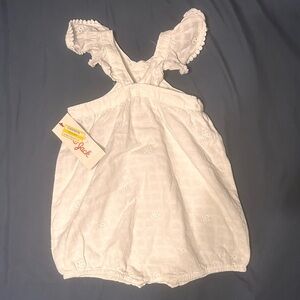 NWT Cat and Jack white baby romper